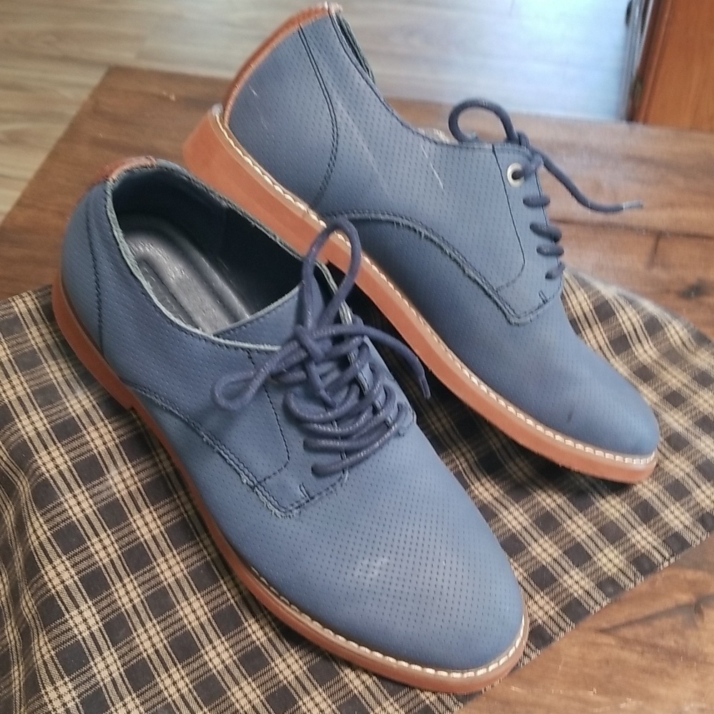 Tommy Hilfiger Seaside Loafers Leather Blue Mens Size 8.5 Great Condition
